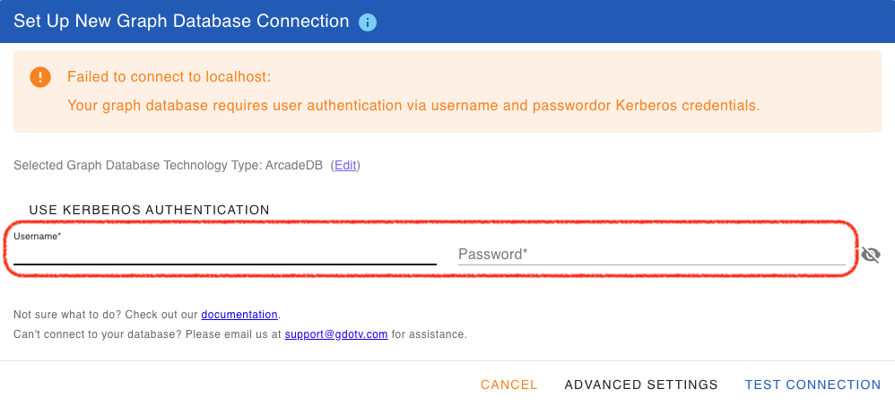 gdotv credentials